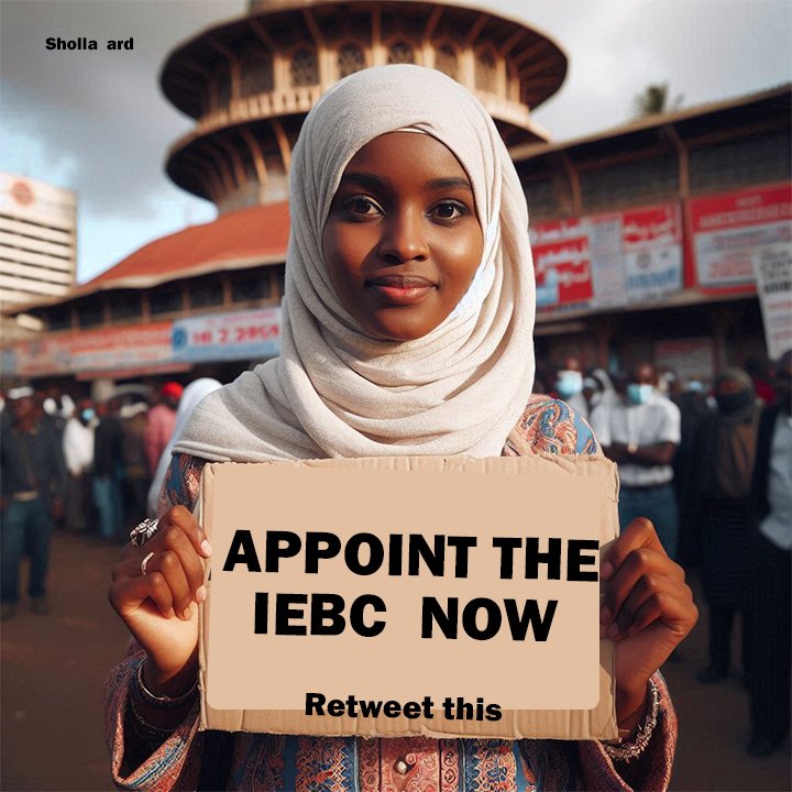 Let's demand the formation of the IEBC 

The hashtag is

 👉🏻#AppointIEBCNow
 👉🏻#AppointIEBCNow
 👉🏻#AppointIEBCNow

Let's keep the fire going, since if we keep quiet then elections will be rigged or won't even happen in 2027