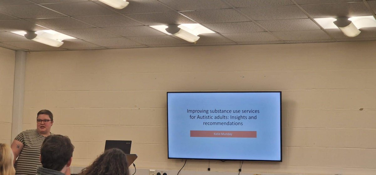 Centre for Interaction, Development and Diversity (@uop_cidd) on Twitter photo Our PhD student <a href="/social_parasite/">Katie Munday - Autistic and Living the Dream</a> presented in @uop_psychology's PGR (Postgraduate Researcher) Research Day on autistic people's experiences of substance use and substance use services ("Improving substance use services for Autistic adults: Insights and recommendations"). Our PhD student <a href="/social_parasite/">Katie Munday - Autistic and Living the Dream</a> presented in @uop_psychology's PGR (Postgraduate Researcher) Research Day on autistic people's experiences of substance use and substance use services ("Improving substance use services for Autistic adults: Insights and recommendations").