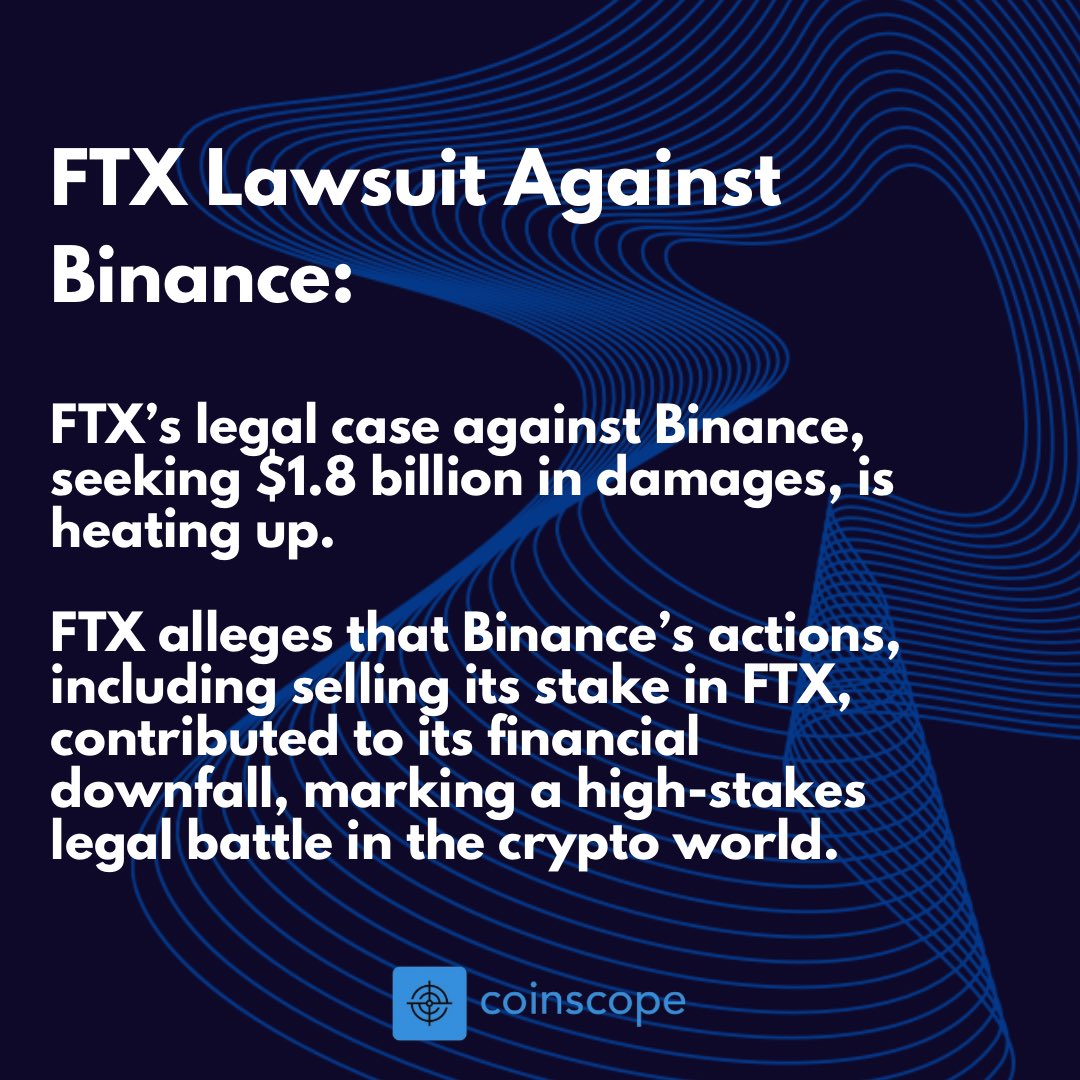 CoinScoped's tweet photo. FTX sues Binance for $1.8B, Fed rate cuts fuel Bitcoin’s rise, and crypto ETFs drive mainstream adoption - Crypto is at a turning point! 🌍 #ftx #binance #bitcoin #cryptoetf #cryptonews #cryptocurrency #ethereum #lawsuit https://t.co/bxckGPPuR1
