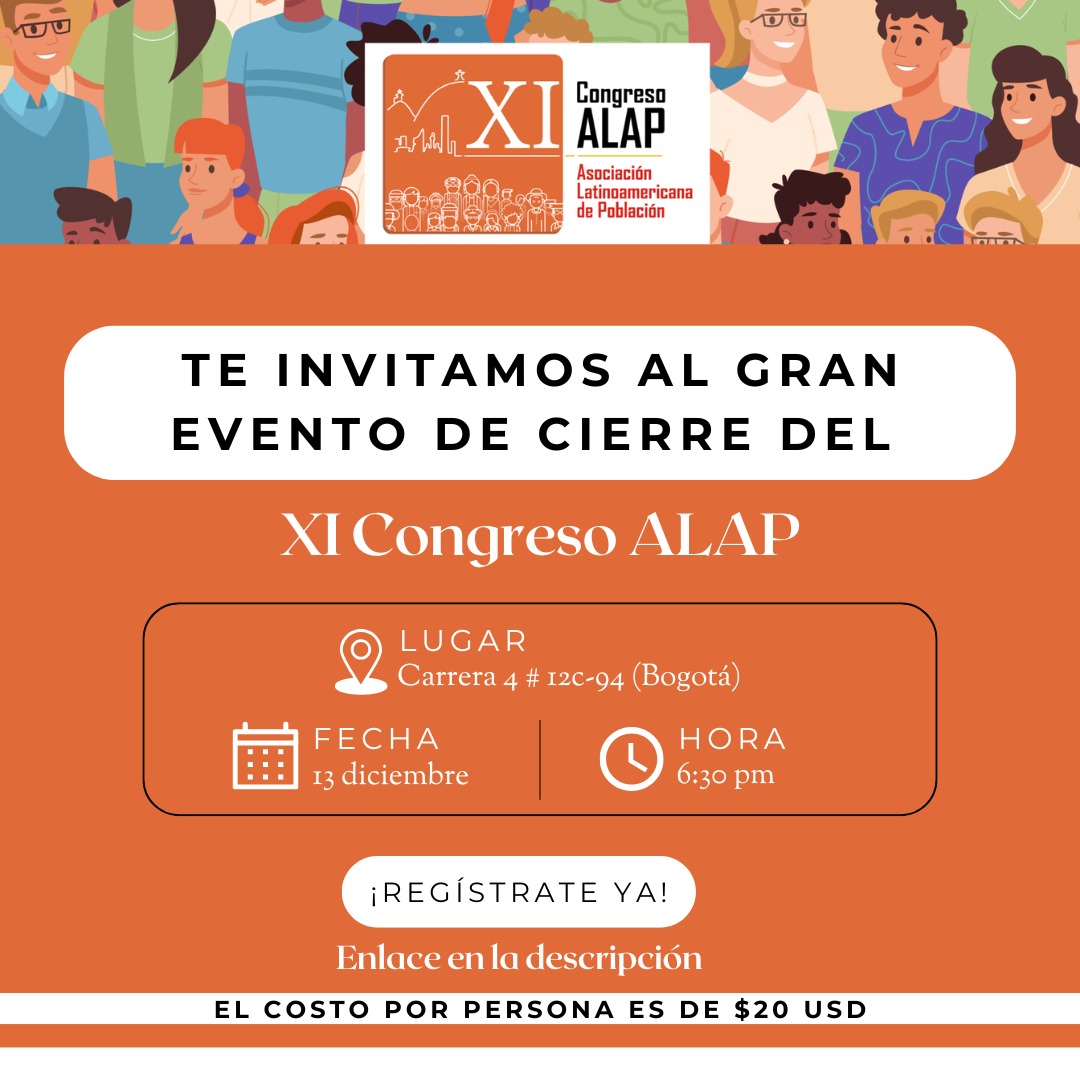 ¡🎉 Te invitamos al gran evento de cierre del XI Congreso ALAP! 🎊
🍽️ Si deseas subsidiar la cena+fiesta de colegas que desean asistir pero no disponen de los recursos para ello, también podrás hacerlo 🙌 (priorizaremos el subsidio para estudiantes ).
#XICongresoAlap #20añosAlap
