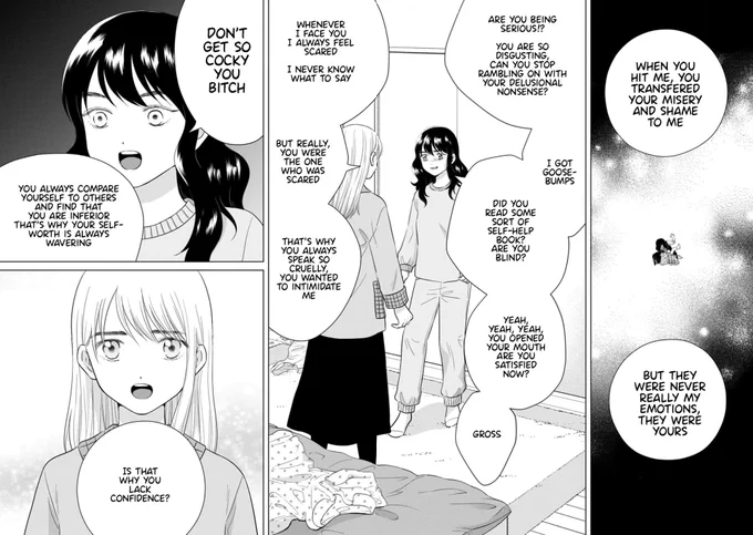 I want to hold aono kun so badly I could die spoilers //

Even before the translation, seeing the chapters pages I knew it would be something that will bring me to tears from how incredible it is...and it did. I'm so immensely happy to see yuri pointing out the cycle of abuse 