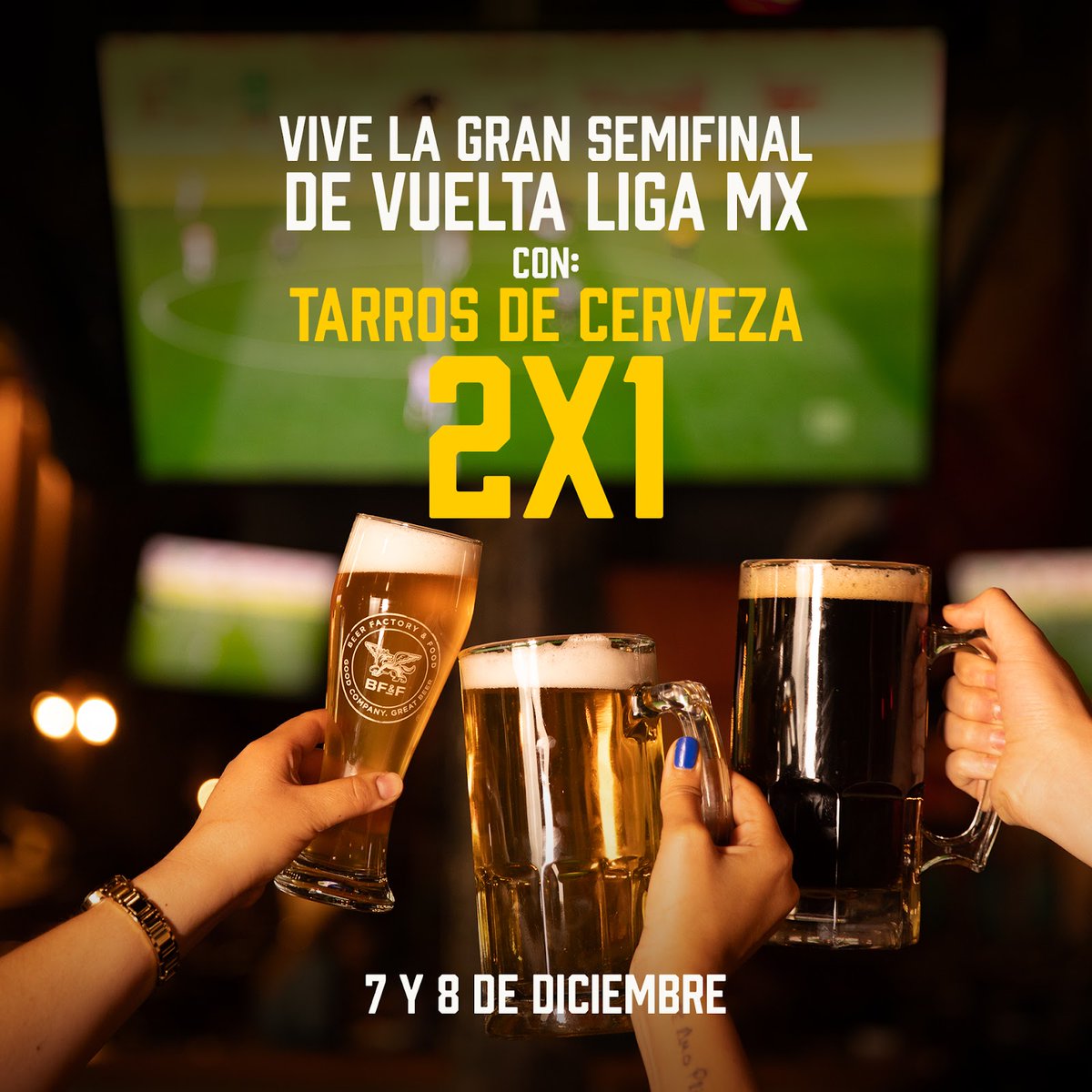 Vente a Beer Factory,  aquí te tratamos campeón con promociones diarias, comida deliciosa, cervezas,  y solo la mejor afición ¿Qué más puedes pedir? ⚽🍻

#SportBar #Futbol #Football #Deportes
#LigaMx #SemifinalLigaMx