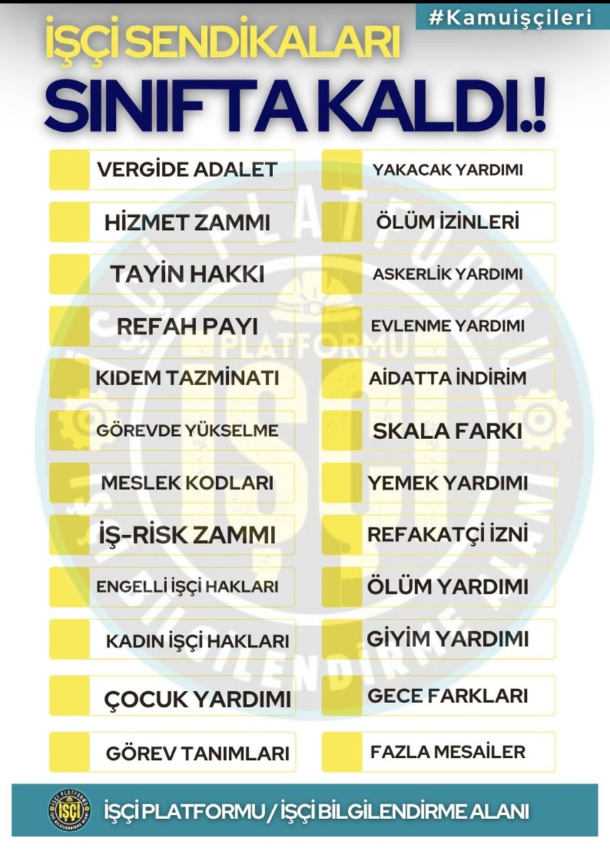 SerkanG61989808's tweet photo. İşçiSendikaları SınıftaKaldı
@turkiskonf @diskinsesi @hakiskonf https://t.co/nZ9KGEZ0lr