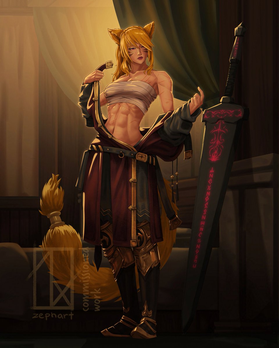 Glad that I got to capture a solemn moment for <a href="/LetheGallia/">Lethe Gallia (trans rights are human rights)</a> in a comm!

#characterdesign #FFXIV