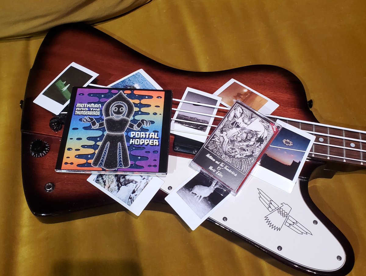 Happy Bandcamp Friday! 

CDs and tapes are available via our Bandcamp page

Digital copies of Portal Hopper are currently name-your-price

mothmanandthethunderbirds.bandcamp.com/merch