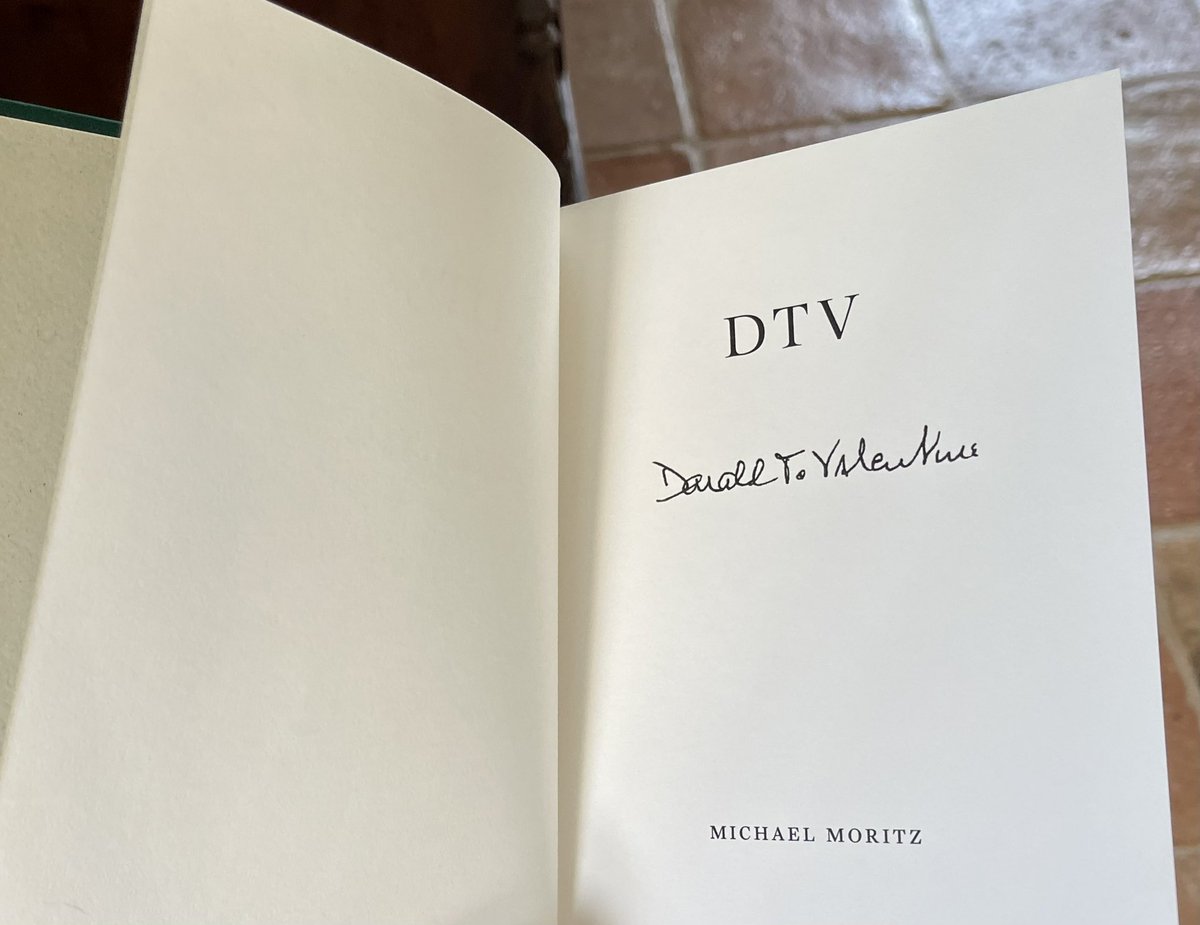 DylanAbruscato's tweet photo. Lots of folks have been asking how I came across the little Sequoia book.

It’s a ~70-page book about Don Valentine and the history of Sequoia, written by Michael Moritz.

Here’s the wild story—and how you can probably find one too: https://t.co/HDA5oXOF0t