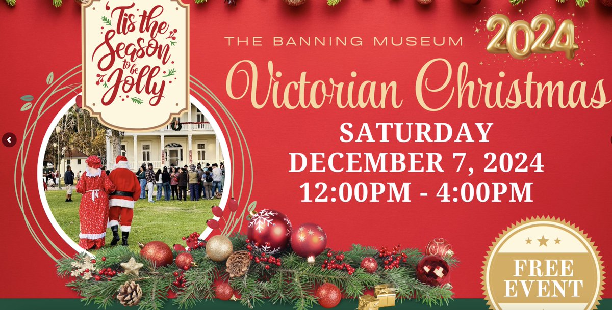 Sat @ 12pm: The Banning Museum (in #Wilmington) is hosting a free Victorian Christmas on Dec 7. The event includes a walk through the Banning Mansion (1864), which is a city, state &amp; national landmark. thebanningmuseum.org #VictorianArchitecture #VictorianChristmas