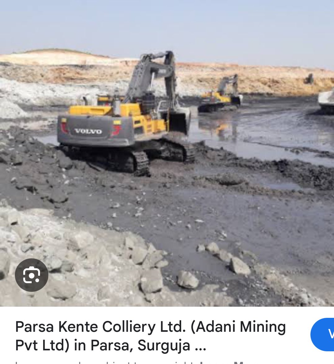 This was once a green forest in Chhattisgarh! 
Until Adani started coal mining in Parsa East Kete Basen in Chhattisgarh’s Hasdeo forest, Today Union Minister told Parliament that 94,460 trees have been cut till July 
+ 2,73,757 trees are marked for felling “for mining activities”