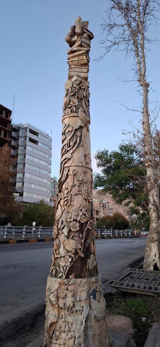iipariyai's tweet photo. اینی که می‌بینید کار دست دانشجو های هنره شیرازه
یه درخت مرده رو انقدر قشنگ کردن🥲✨ https://t.co/Clzyx4Am0p