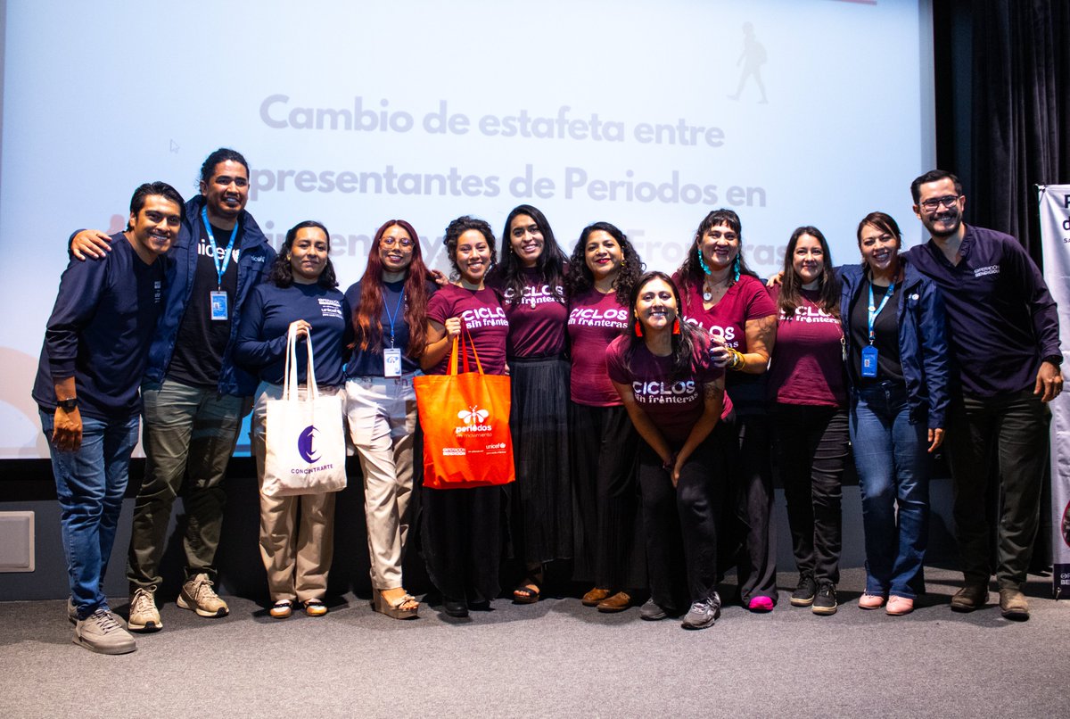 "Ciclos sin Fronteras” nos ha inspirado a luchar por una #menstruación digna para las personas en movilidad en Chiapas. Hoy, con compromiso y entusiasmo, recibimos la estafeta de Periodos en Movimiento. 🩸🙌❤️
En alianza con #unicefméxico