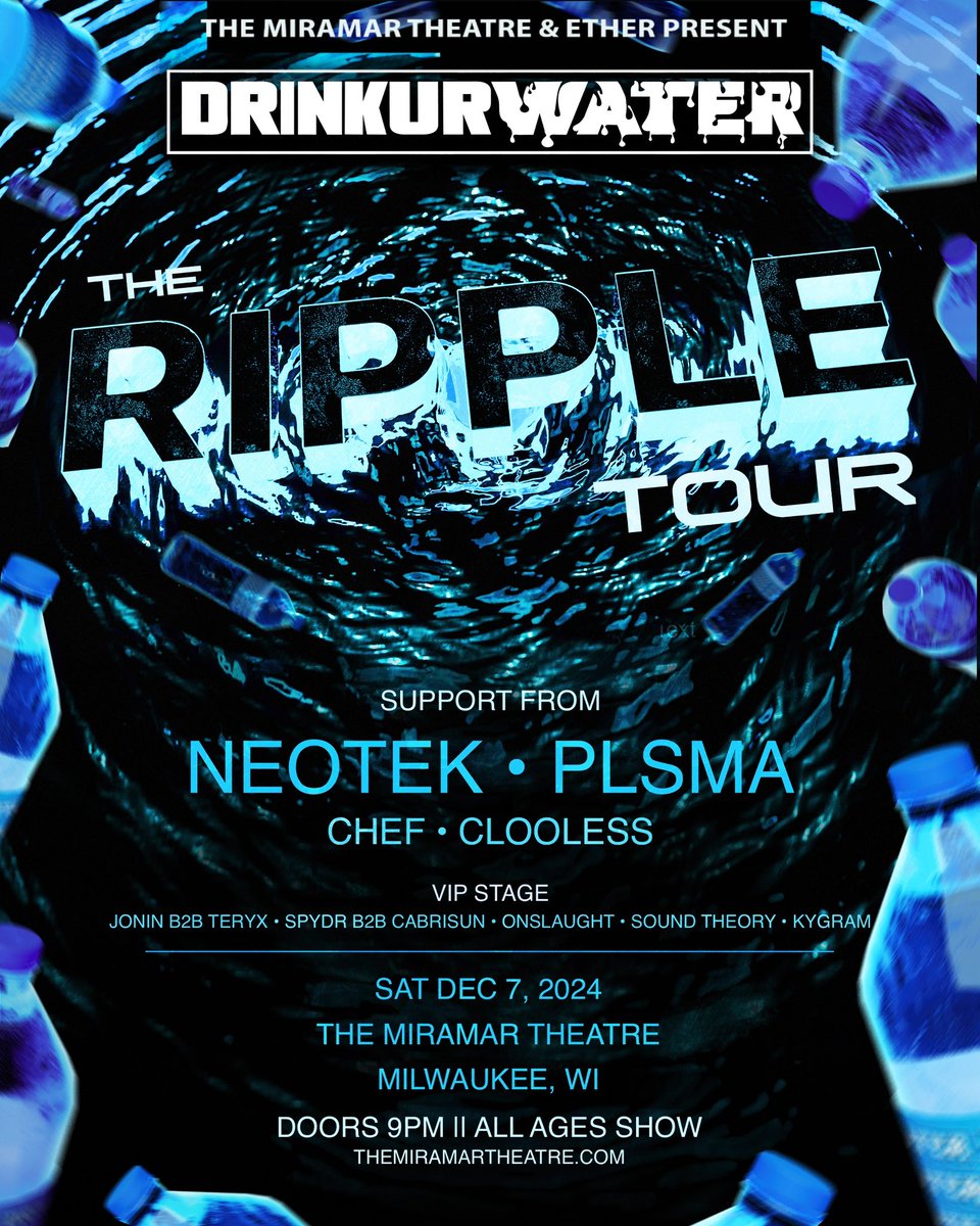 𝗧𝗛𝗜𝗦 𝗪𝗘𝗘𝗞𝗘𝗡𝗗 🚨 

Come party with us at the Miramar Theatre tomorrow, ft <a href="/ITSDRINKURWATER/">DRINKURWATER</a>, <a href="/neotekbeats/">NEOTEK</a>,  <a href="/plsmamusic/">PLSMA Network</a>, &amp; some talented local artists! 💃🕺🪩

etherpresents.com 🎟️
