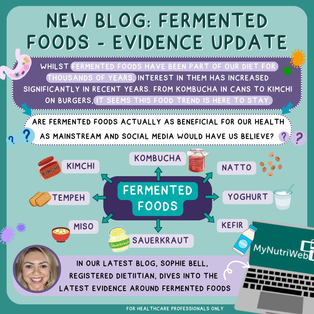 MyNutriWeb's tweet photo. 📣 NEW BLOG: Fermented Foods – An Evidence Update

📖 Fermented foods are celebrated for their potential health benefits, or is there science to back their health benefits? Our blog digs into the latest research.

🖇️ Read Here: https://t.co/Tiz9Kon98P 

#MyNutriWeb #MNWBlog https://t.co/TlZYyqHiOK