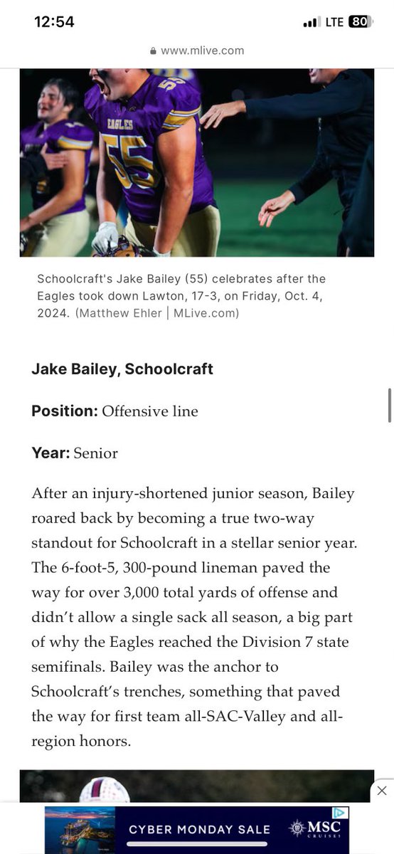 Blessed to be first team <a href="/MLiveSports/">MLive Sports</a> dream team!!!!