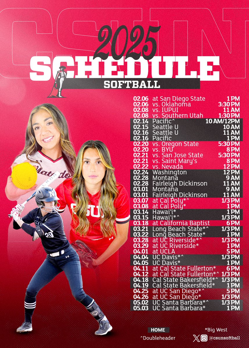 Are You Ready? 2025 Schedule is out NOW!
#GoMatadors