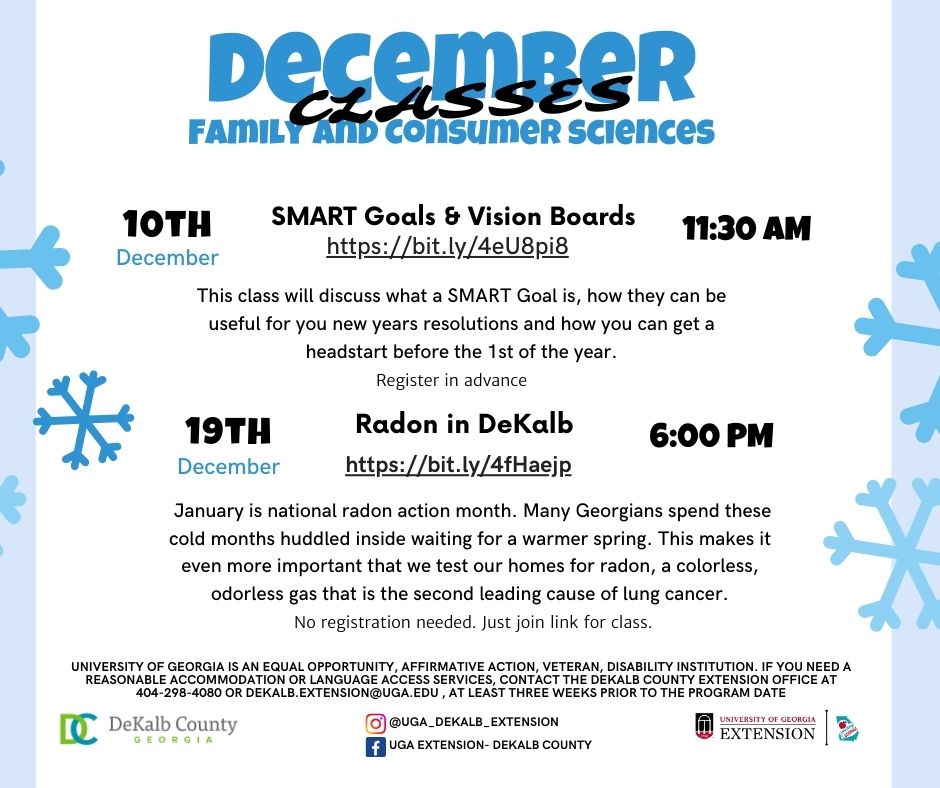 commissionersrb's tweet photo. DeKalb Cooperative Extension Announces Family and Consumer Sciences Classes

"SMART Goals &amp; Vision Boards" Class
Registration https://t.co/01ysAilGYG

"Radon in DeKalb" Class
No registration required. Join the Microsoft Teams meeting by clicking the link: https://t.co/6tkWt8GD94 https://t.co/WNxqoKVf3h