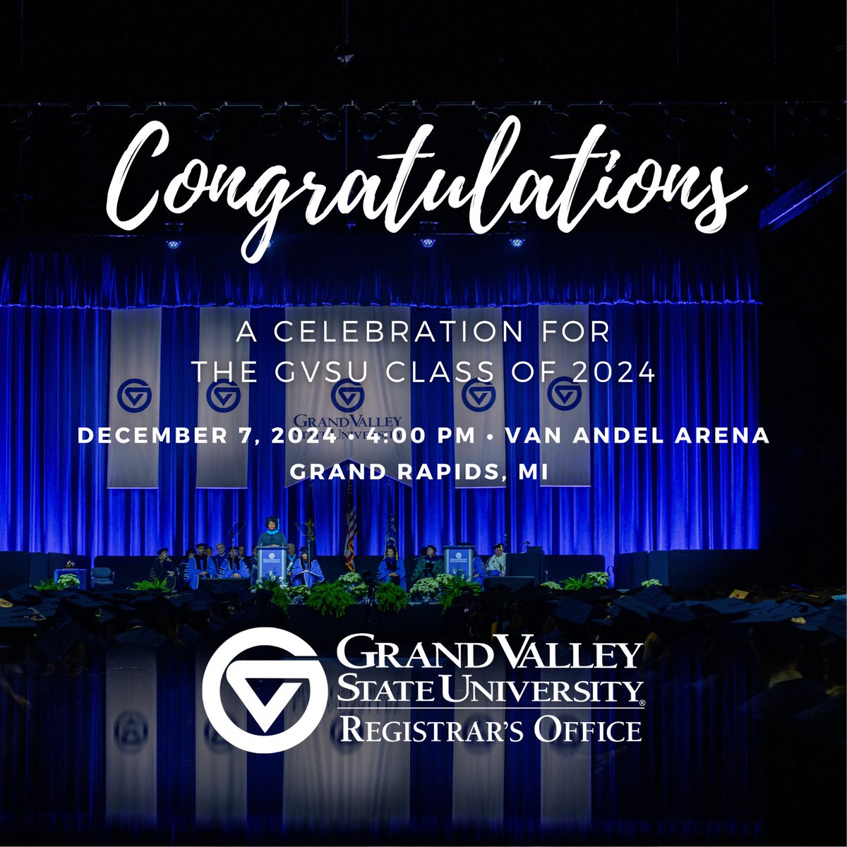 Congratulations to all the students who'll graduate at the end of the Fall 2024 semester!

#GVSU #GVReg #LakerForALifetime #LakerForLife #YouDidIt