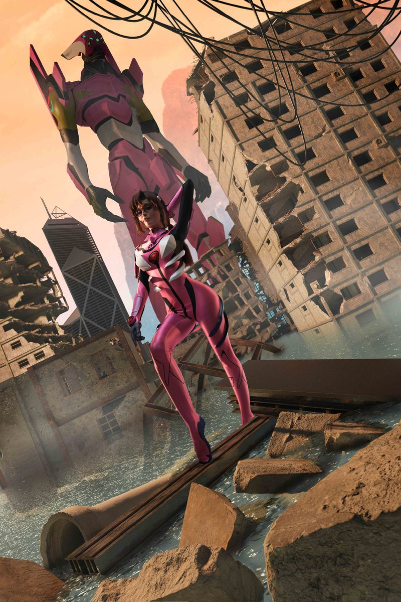 kawabarker's tweet photo. Mari Makinami from rebuild of Evangelion 🔗 https://t.co/vhltD69t1N