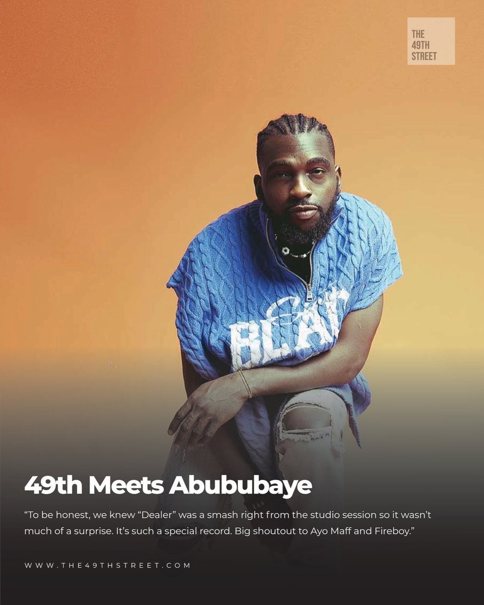 “I met Fireboy through a friend in 2019, and I’d just say the musical synergy is unexplainable because it comes so easily”

Abububaye <a href="/abubsthegenius/">bassiqally</a>, the wiz behind Fireboy’s latest album speaks with <a href="/lukanotsabbat/">don</a> about Adedamola, and what’s next.

🔗: the49thstreet.com/49th-meets-abu…