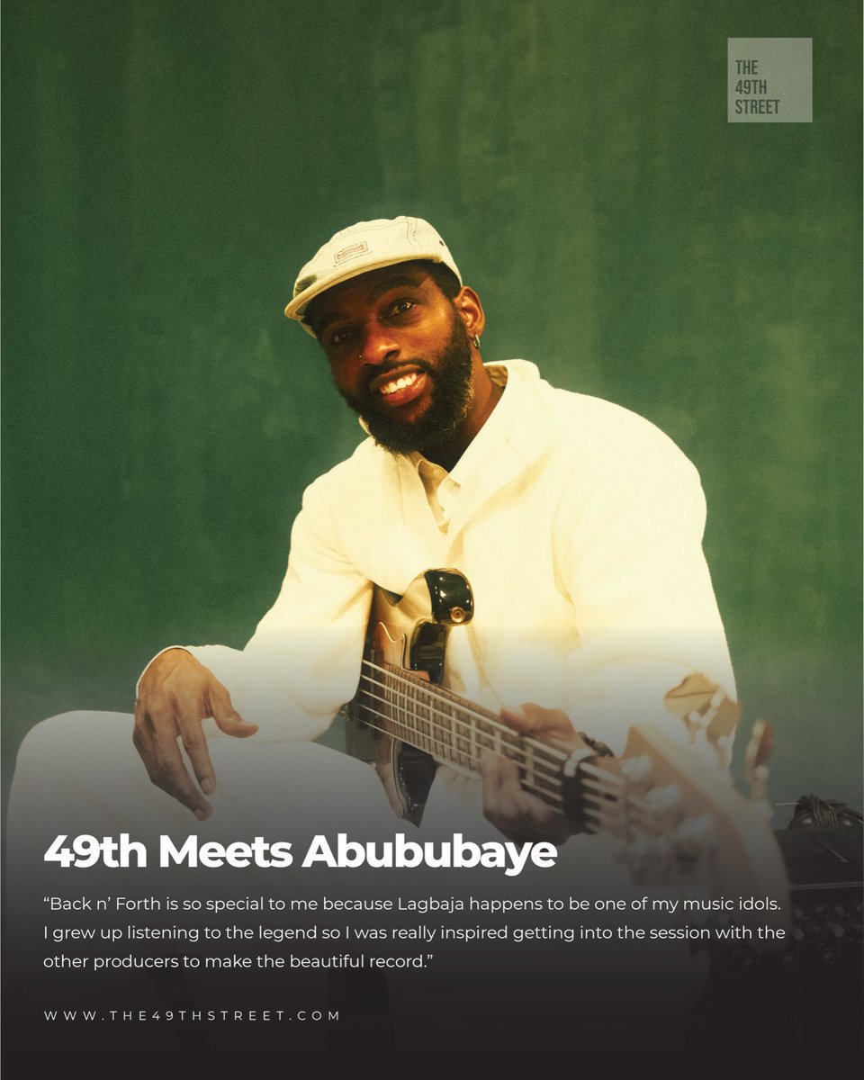 the49thstreet's tweet photo. “I met Fireboy through a friend in 2019, and I’d just say the musical synergy is unexplainable because it comes so easily”

Abububaye @abubsthegenius, the wiz behind Fireboy’s latest album speaks with @lukanotsabbat about Adedamola, and what’s next.

🔗: https://t.co/0venYN5y3S https://t.co/k0wLURaW6i