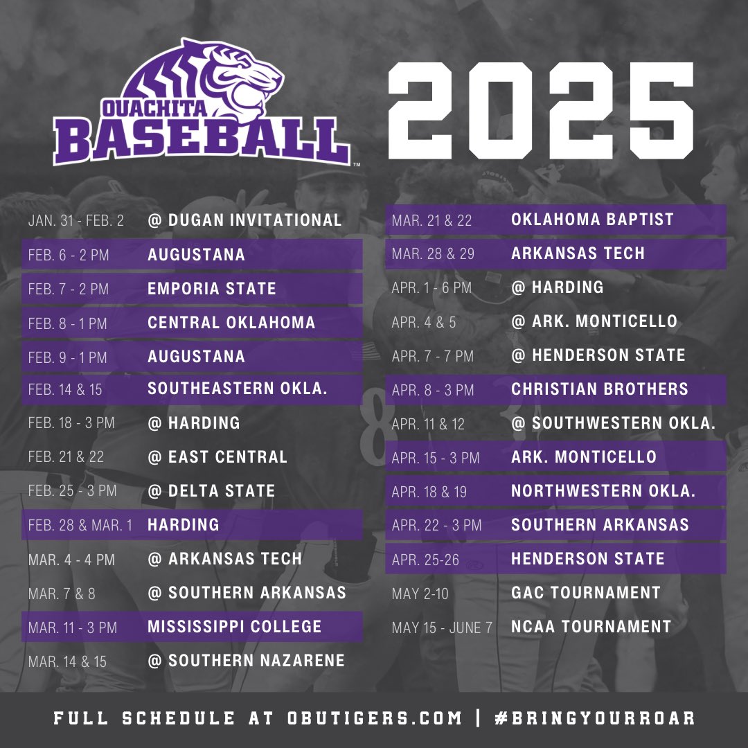 𝙒𝙝𝙤’𝙨 𝙧𝙚𝙖𝙙𝙮 𝙛𝙤𝙧 𝙗𝙖𝙨𝙚𝙗𝙖𝙡𝙡?!?!

Check out our 2025 schedule and make plans to come cheer on the Tigers!

bit.ly/3OKy2Y2 | #BringYourRoar🐅