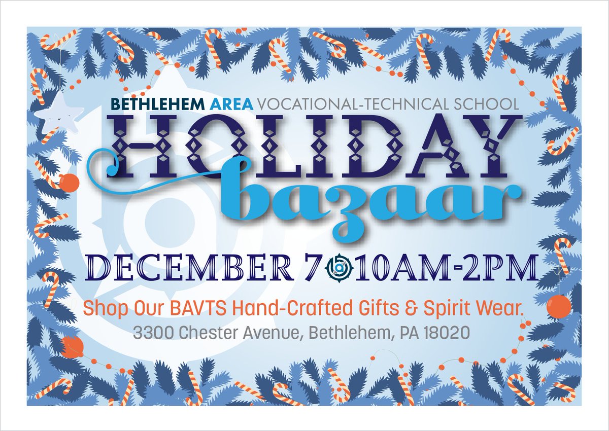 Still have holiday shopping to do? Stop by <a href="/BethlehemAVTS/">BethlehemAVTS</a> TOMORROW Saturday 12/7 from 10-2 for our Holiday Bazaar! There will be plenty of goodies made by our BAVTS Programs as well as BAVTS Swag for purchase. See you there ❄️⛄️✨ #BAVTSProud