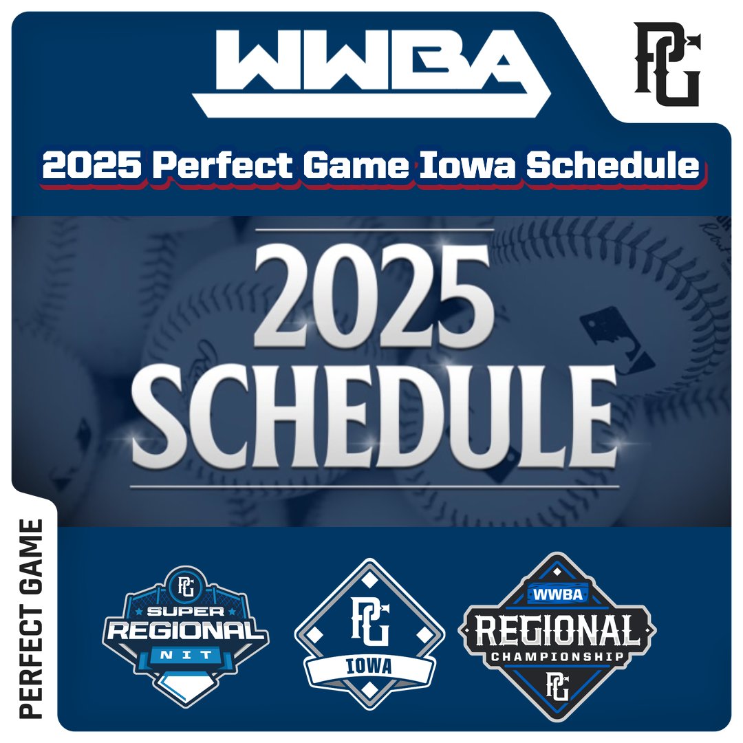 IowaPG's tweet image. 2025 Iowa Events are up and on the Perfect Game website! Link is in the description.
Some exciting and new events coming back to the Iowa Region.
Our new partnered event: 2025 PG X Cedar Rapids Reds Spring Classic (7U - 14U).
Midwest Super Regional NIT: Winners of the top…