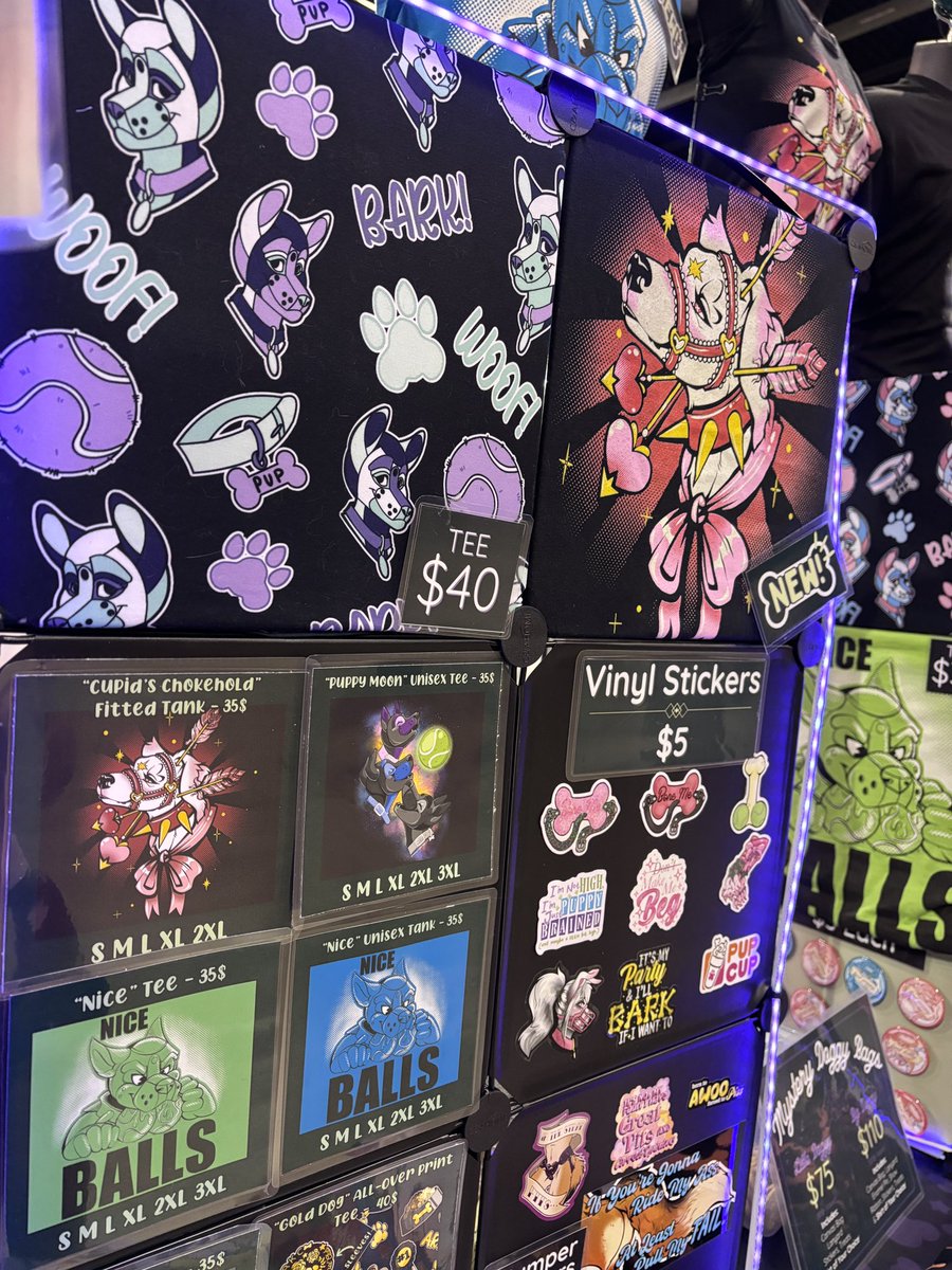 EntropyStar's tweet photo. Hey all! We are set up in the MFF Adult Annex! We have so many new things, don’t forget to swing by! Some stock is super limited, so the earlier you see me, the better ;3 #MFF2024 https://t.co/TNEAOWw0Jq