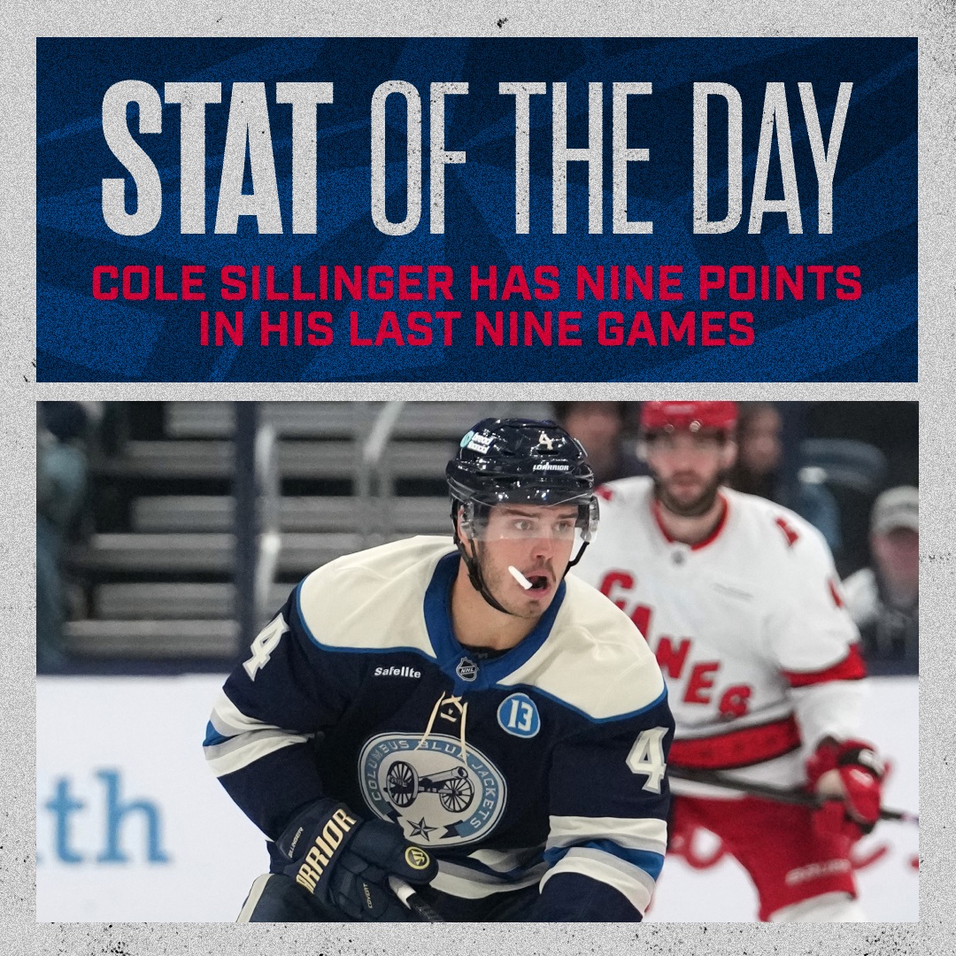 We're in Vancouver, where the #CBJ looks to ERASe a two-game losing streak tonight. Cole Sillinger will be a big part of it, as he has a 2-7-9 line in the last nine games.

📝 PREVIEW: cbj.co/preview-tw-120…
