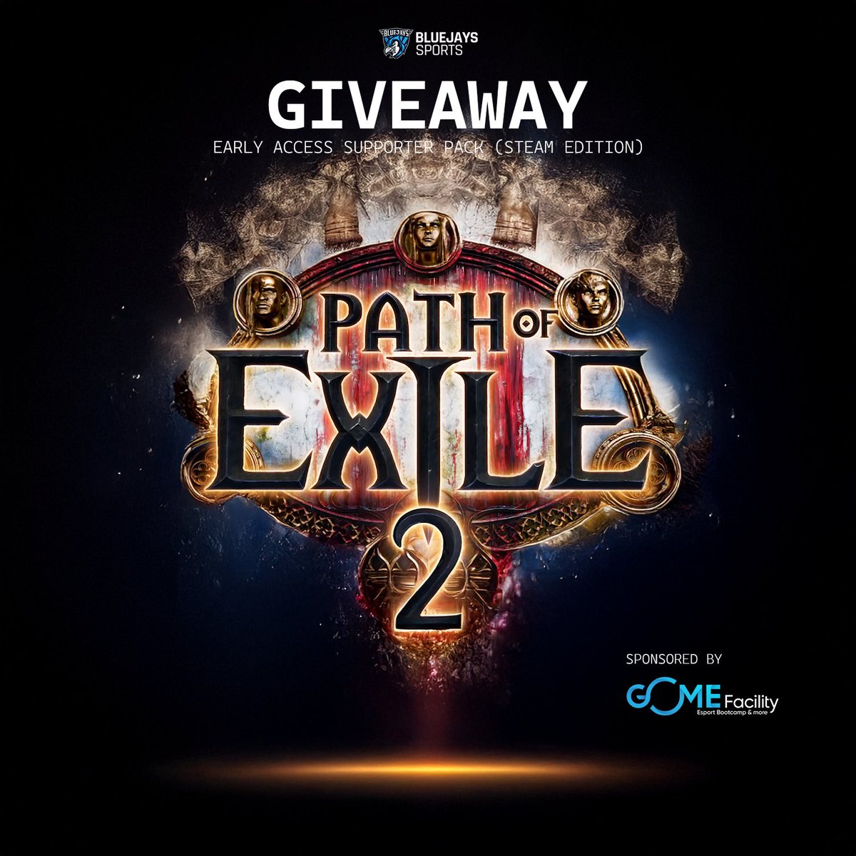BLUEJAYS_Sports's tweet photo. 🎉 GIVEAWAY TIME! 🎉
We’re giving away 1 Path of Exile 2 Early Access Supporter Pack (Steam Edition) to one lucky winner! 🚀

How to enter:
1️⃣ Like @GOMEFacility and @BLUEJAYS_Sports
2️⃣ Retweet this post
3️⃣ Comment below with the character you want to play in #PathOfExile2
📅 Ends: 12.12.2024, 18:00 CET
🕒 Winner will be announced shortly after!
Big thanks to @GOMEFacility for sponsoring this epic giveaway! 🌟
Good luck, Exiles! 🍀 #Giveaway #PoE2