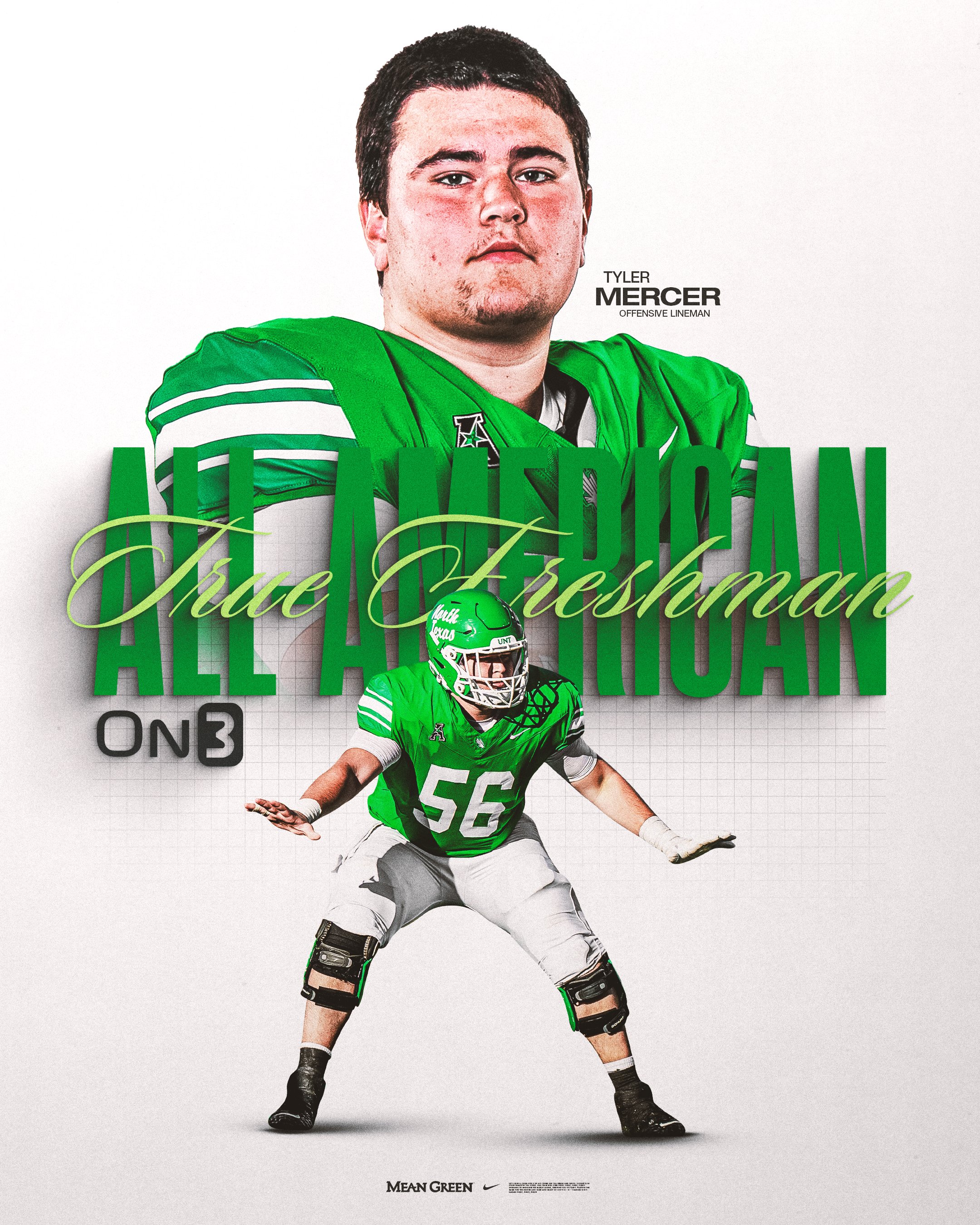 UNT Football on X: “Congratulation to @_tylermercer on being named 