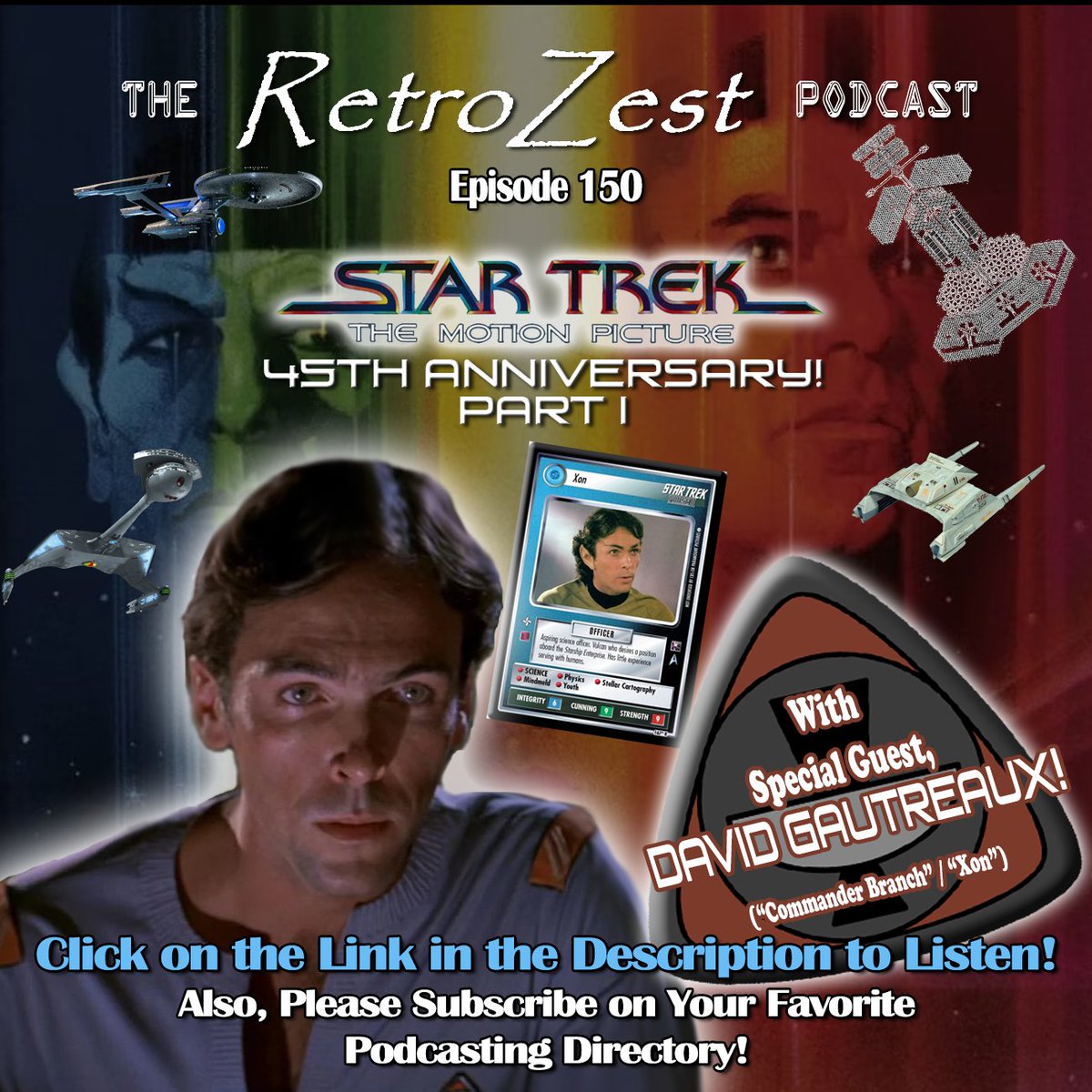 RetroZest (@retrozest) on Twitter photo Listen HERE: retrozest.com/EP150
On RetroZest #150, we kick off a celebration of the 45th of STAR TREK: THE MOTION PICTURE with an exclusive interview with DAVID GAUTREAUX! <a href="/WillamShatner/">william shatner</a> <a href="/GeorgeTakei/">George Takei</a> <a href="/adam_nimoy/">Adam Nimoy</a> <a href="/GineokwKoenig/">Walter Koenig</a> #davidgautreaux #xon #commanderbranch #epsilon9 Listen HERE: retrozest.com/EP150
On RetroZest #150, we kick off a celebration of the 45th of STAR TREK: THE MOTION PICTURE with an exclusive interview with DAVID GAUTREAUX! <a href="/WillamShatner/">william shatner</a> <a href="/GeorgeTakei/">George Takei</a> <a href="/adam_nimoy/">Adam Nimoy</a> <a href="/GineokwKoenig/">Walter Koenig</a> #davidgautreaux #xon #commanderbranch #epsilon9