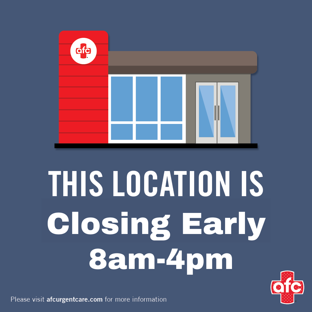 AFCUrgentCareSC's tweet image. Attention AFC Santa Clarita customers! 🕓 We will be closing early today at 4pm. Don't worry, we'll be back to our regular hours tomorrow! See you soon! 👋 #AFCSantaClarita #UpdatedHours