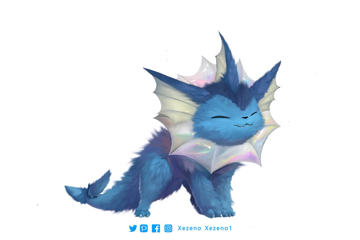 Xezeno1's tweet photo. Vaporeon x My Artstyle https://t.co/xlcr4Fc89P
