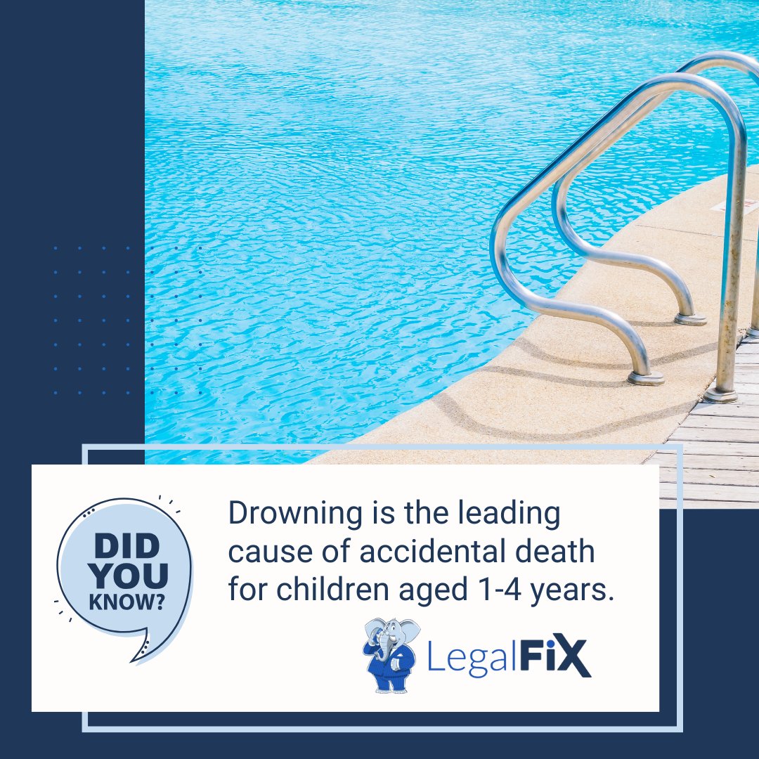 LegalFixPlan's tweet image. DID YOU KNOW: Drowning is the leading cause of accidental death for children aged 1-4 years.

A significant portion of these tragedies occur in home swimming pools.

Learn more 👉 
legalfix.com/articles/home-…

#LegalFix #AccessToJustice #LegalTech