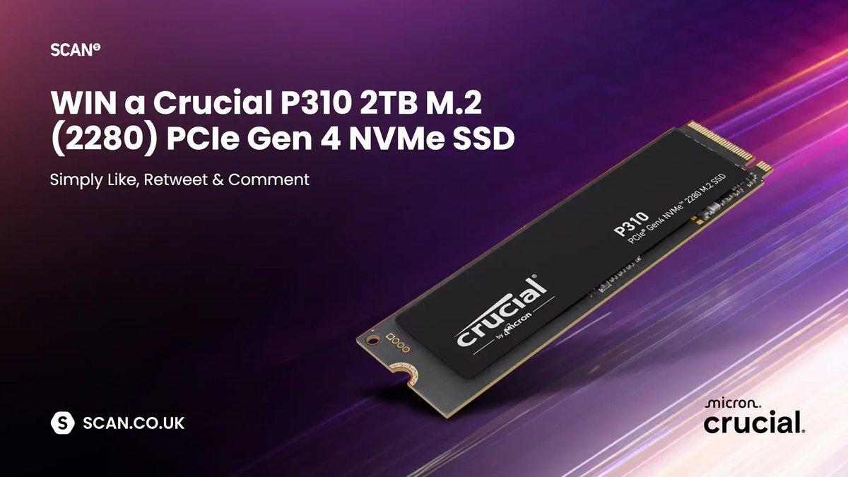 Gamers rejoice! 🎉 
<a href="/CrucialMemory/">Crucial Memory</a> are giving you the chance to win a 2TB M.2 SSD 👀 
Simply like, Retweet and Comment which game you will NEVER uninstall! 

Winners must be UK based and will be chosen in 1 week.