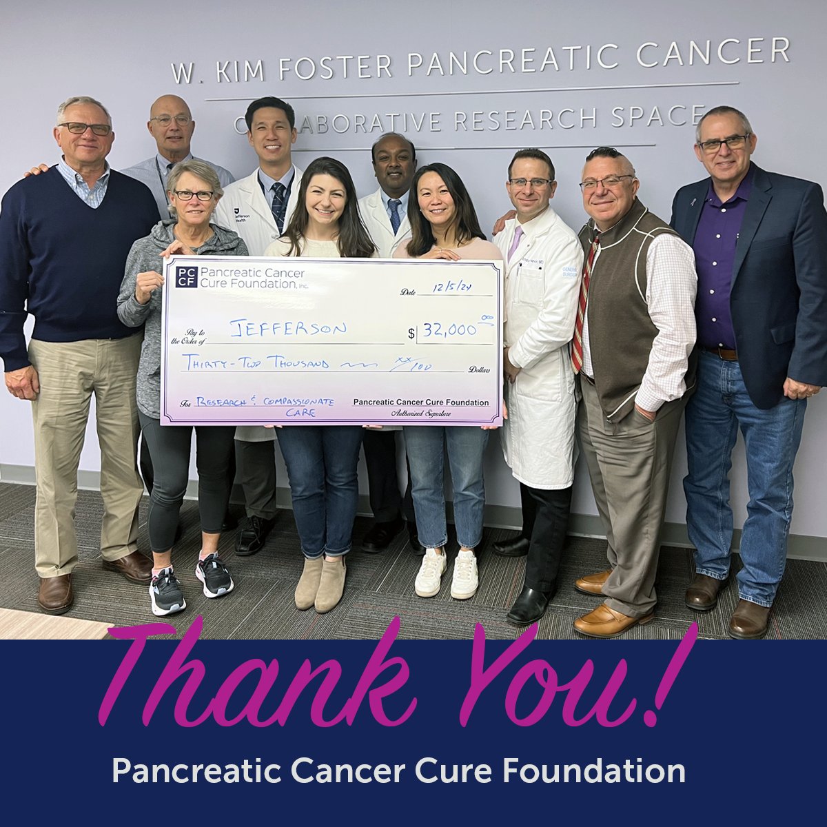 Charles J. Yeo, MD, FACS (@charlesjyeomd) on Twitter photo Yesterday, we were thrilled to host representatives of <a href="/pancureorg/">Pancreatic Cancer Cure Foundation (PCCF)</a> for a tour of our #PancreaticCancer research laboratory (<a href="/Danglab1/">Hien Dang, PhD</a>) and gratefully accept their donation supporting research & compassionate patient care.
Thank you for your steadfast support!👍 Yesterday, we were thrilled to host representatives of <a href="/pancureorg/">Pancreatic Cancer Cure Foundation (PCCF)</a> for a tour of our #PancreaticCancer research laboratory (<a href="/Danglab1/">Hien Dang, PhD</a>) and gratefully accept their donation supporting research & compassionate patient care.
Thank you for your steadfast support!👍