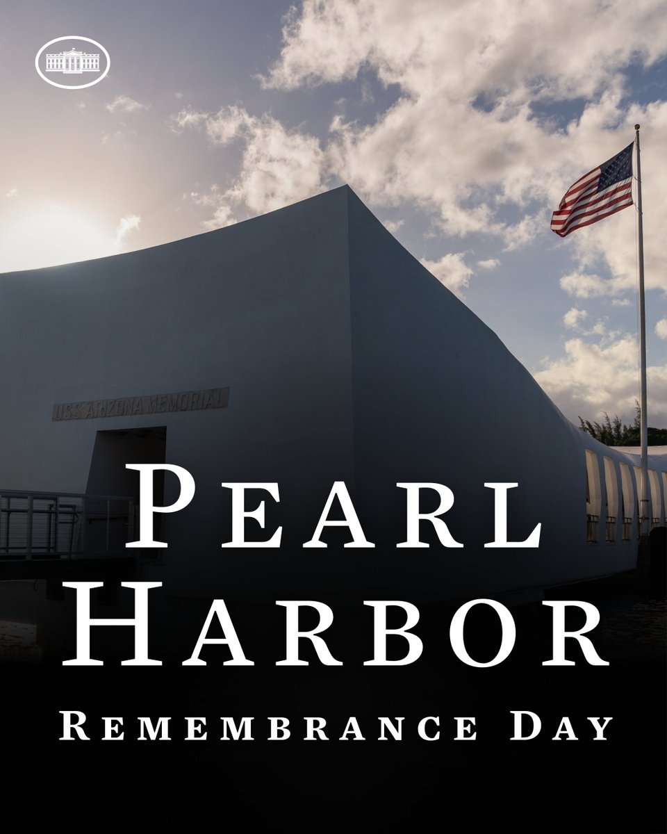 Today, we honor the brave Americans who perished at Pearl Harbor 83 years ago, and the service members who defended democracy and freedom in the days and years that followed.

In their memory, let us carry forward their mission of forging a better future for humankind.