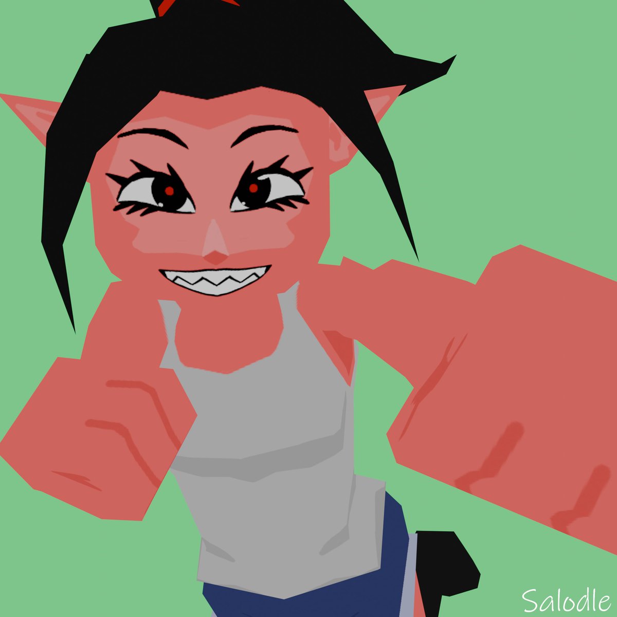 Moneths_doodles's tweet photo. Low poly demon girl #blender #3dart https://t.co/6HaOeF1sWc