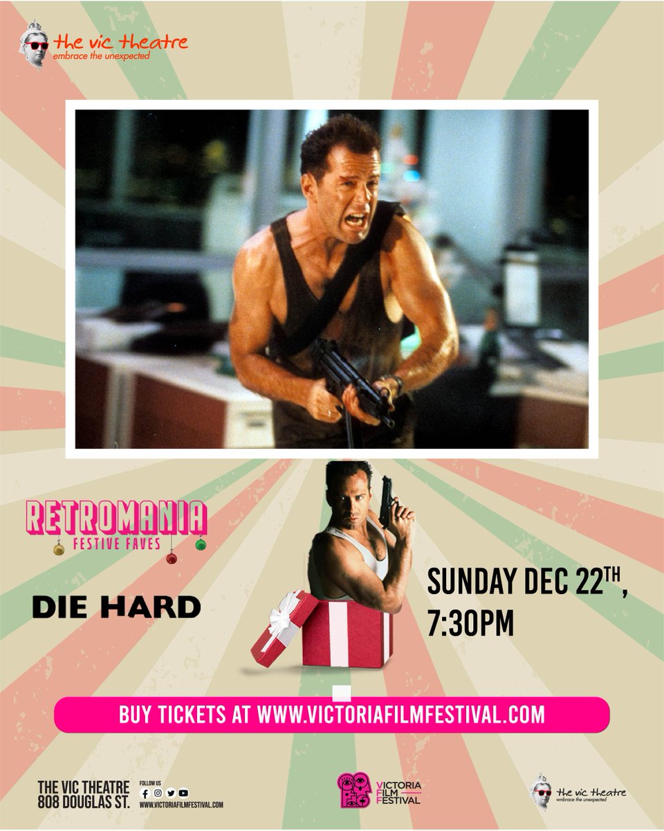 The Vic Theatre (@victheatreyyj) on Twitter photo Here's your chance to join the debate: Is Die Hard a Christmas movie? Make the decision for yourself on ๐๐ฎ๐ง๐๐๐ฒ, ๐๐๐ ๐๐ @ ๐:๐๐ ๐๐.
๐๏ธ ๐ง๐ถ๐ฐ๐ธ๐ฒ๐๐ (19+): victoriafilmfestival.com/product/die-haโฆ
#yyj #movieday #cinema #thingstodoyyj Here's your chance to join the debate: Is Die Hard a Christmas movie? Make the decision for yourself on ๐๐ฎ๐ง๐๐๐ฒ, ๐๐๐ ๐๐ @ ๐:๐๐ ๐๐.
๐๏ธ ๐ง๐ถ๐ฐ๐ธ๐ฒ๐๐ (19+): victoriafilmfestival.com/product/die-haโฆ
#yyj #movieday #cinema #thingstodoyyj