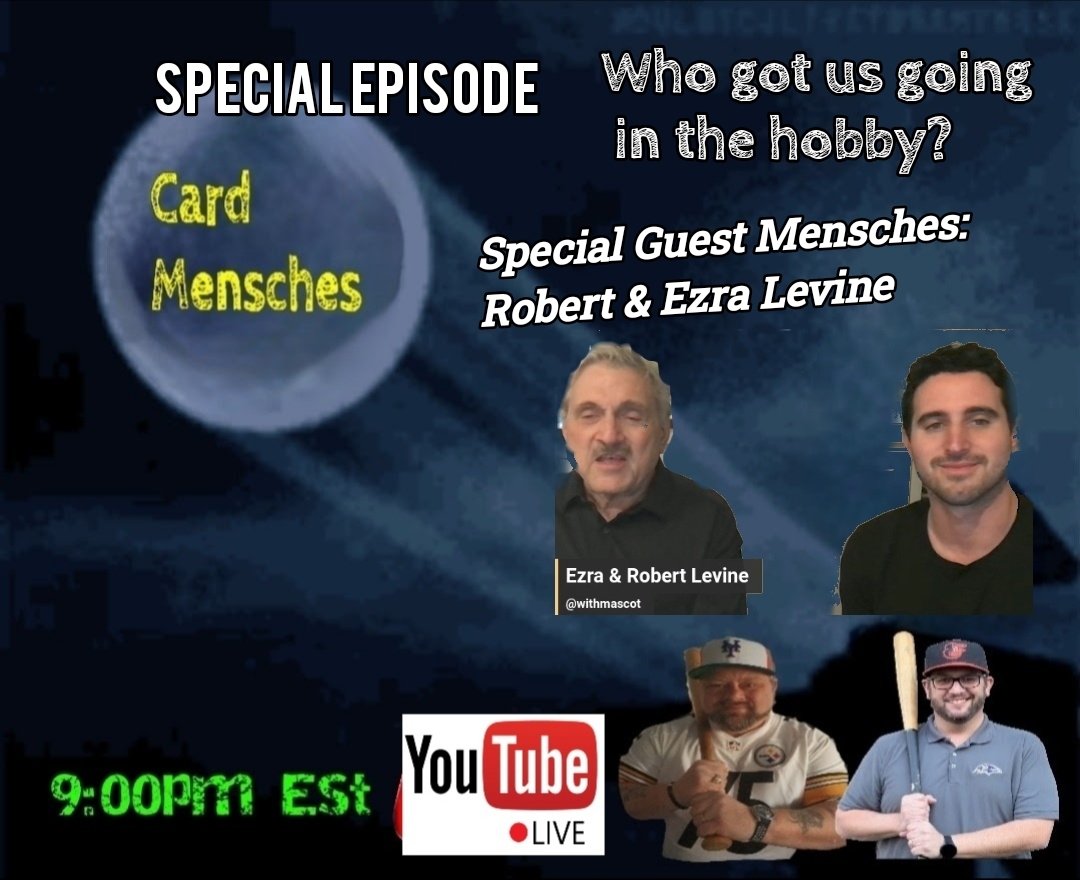 CardMensches's tweet photo. Tonight 9pm EST.  We have double guest Mensches!!! #thehobby https://t.co/AzS1pdvX8J