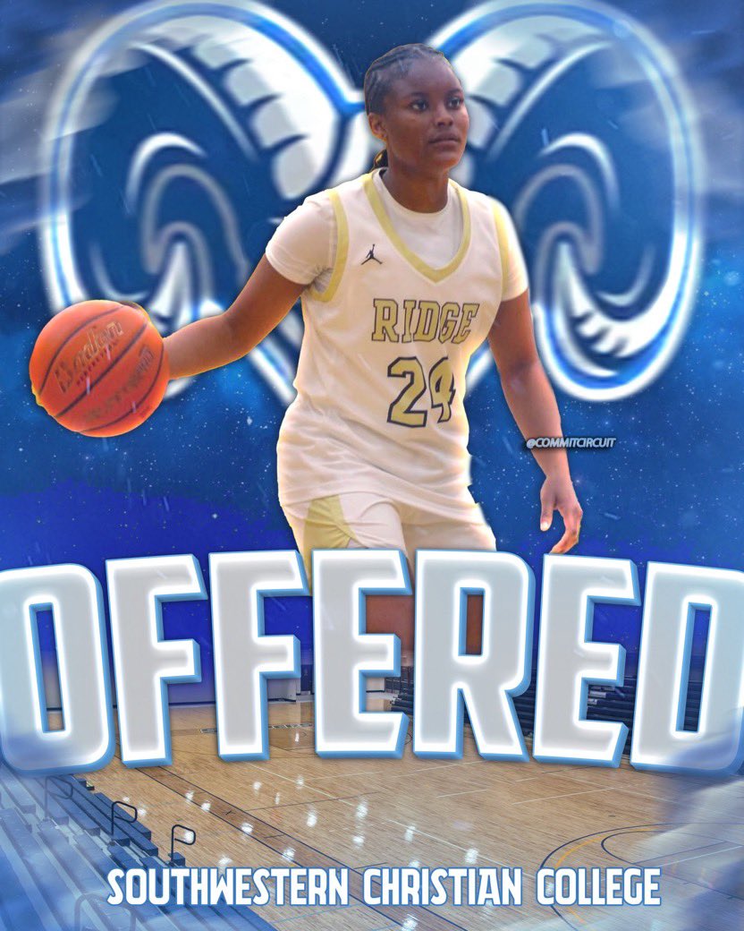 After a great conversation with Coach Winston.  I am blessed to receive an official offer from <a href="/SWCC_WBBTX/">Southwestern Christian College WBB</a> thank you to all the coaching staff for believing in me! 
<a href="/SAVAGEACEGB/">Coach Winston</a>  <a href="/ridgegirlsbball/">Ridge girls bball</a> <a href="/CoachValery/">Coach Valery Jackson</a> <a href="/EconAdjunct/">Sidney A. Johnson, Ph.D.</a> <a href="/noblesportsmgmt/">GM CARY</a> <a href="/bballjkey/">Jason Key</a> @c1osen <a href="/GMsportsmedia1/">GM Sports Media</a>