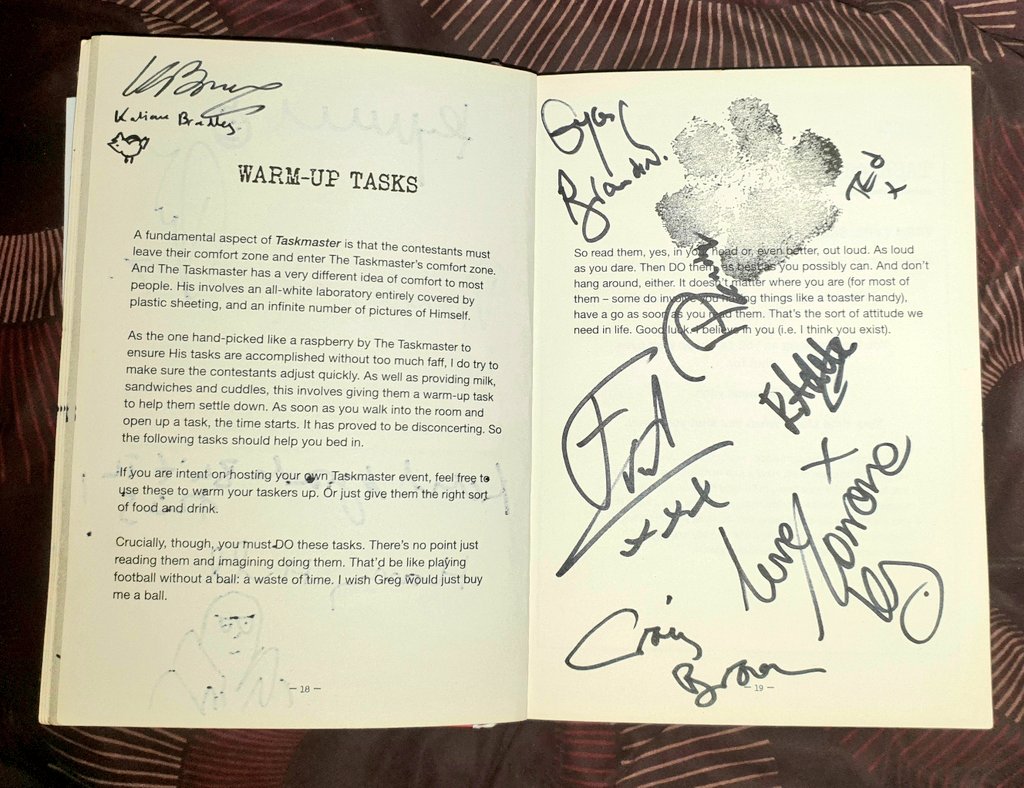 Kevenlaw's tweet photo. @BeckyJNorfolk @BookOfTM @AlexHorne More potential @taskmaster contestants added to my #taskmasterbook ππ₯°π #DrWho #Taskmaster https://t.co/o53GGII03n