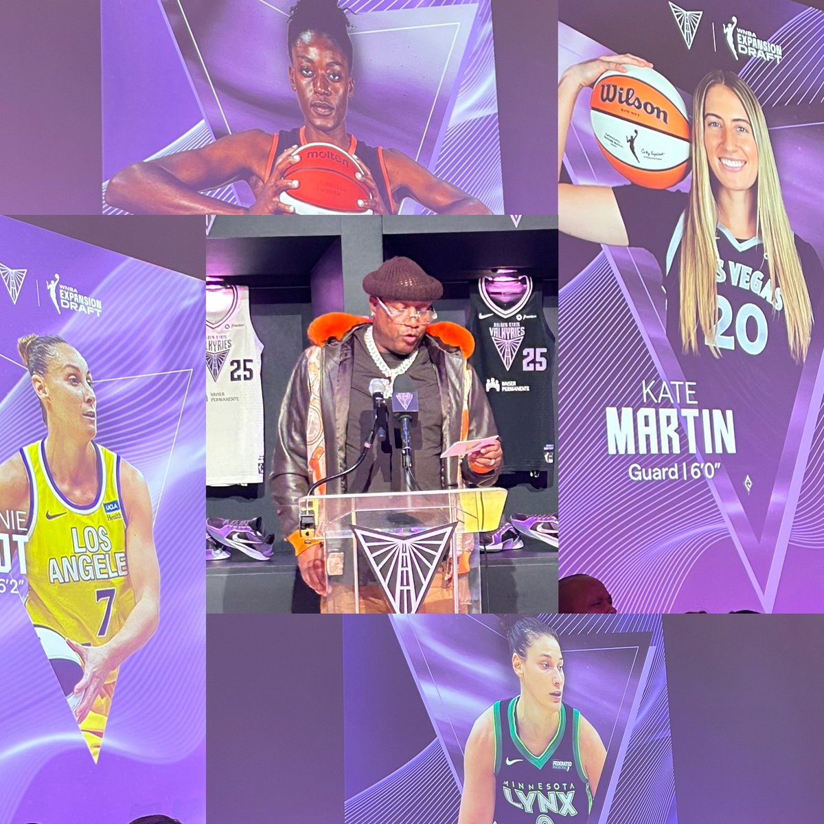 Here we go @wnbagoldenstate 

Center: Temi Fagbentle
Guard: Kate Martin
Forward: Stephanie Talbot
Forward: Cecilia Zandalasini

Announced by E-40