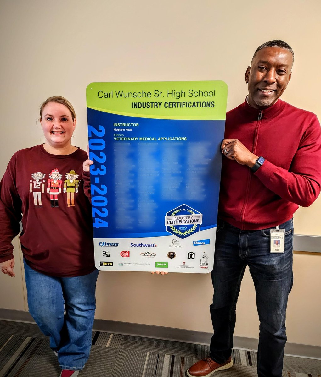 Kevin Parker (@kparker14916) on Twitter photo Congratulations to the teachers, administrators and students at Carl Wunsche Sr. High School in <a href="/SpringISD/">Spring ISD</a>, receiving their wall mount from <a href="/iCEVonline/">iCEV</a> recognizing the 2023-24 school year industry certification earners. <a href="/cwhs_springisd/">Carl Wunsche Sr. High School</a> <a href="/SpringISD_CTE/">SpringISD_CTE</a> #HireCertified Congratulations to the teachers, administrators and students at Carl Wunsche Sr. High School in <a href="/SpringISD/">Spring ISD</a>, receiving their wall mount from <a href="/iCEVonline/">iCEV</a> recognizing the 2023-24 school year industry certification earners. <a href="/cwhs_springisd/">Carl Wunsche Sr. High School</a> <a href="/SpringISD_CTE/">SpringISD_CTE</a> #HireCertified
