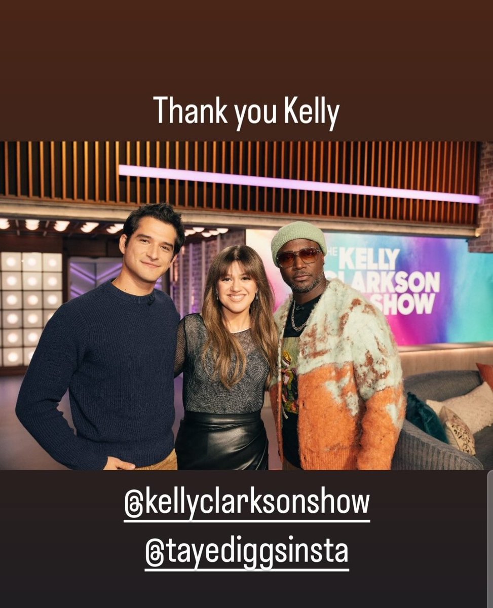They were on the @kellyclarksonshow today