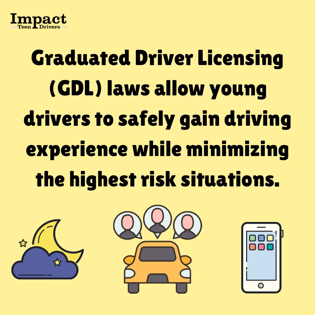 whatslethal's tweet image. Nighttime, passenger, &amp;amp; hand-held electronics restrictions are commonly part of GDL programs. Do you know your state’s law? Visit ImpactTeenDrivers.org or your state’s licensing bureau for more info. 

#GraduatedDriverLicense #LearningToDrive #TeenDrivers #ParentsOfTeens