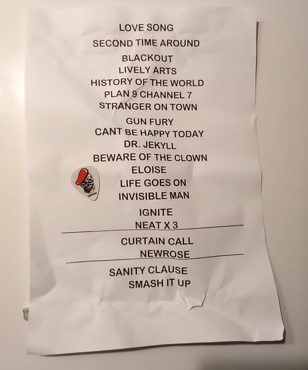 David Potts (@davidpottsmusic) on Twitter photo Lucky boy! I think that was possibly the best Damned gig I've been to since 1985. Paul Gray Bass Online Captain Sensible Rat Scabies
Thanks to Murray Mithchell and Dave Morrissey. Lucky boy! I think that was possibly the best Damned gig I've been to since 1985. Paul Gray Bass Online Captain Sensible Rat Scabies
Thanks to Murray Mithchell and Dave Morrissey.