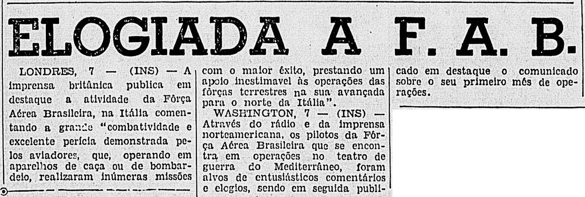sentandoapua's tweet photo. Notícias da 2ª Guerra: 07DEZ1944-Elogiada a FAB pela combatividade e perícia https://t.co/G6gXZ3v5k7 

#DEZ44 #ANoite #WWII #FAB #elogio #combatividade #80anos 
@fab_oficial https://t.co/lMD2riNPYh