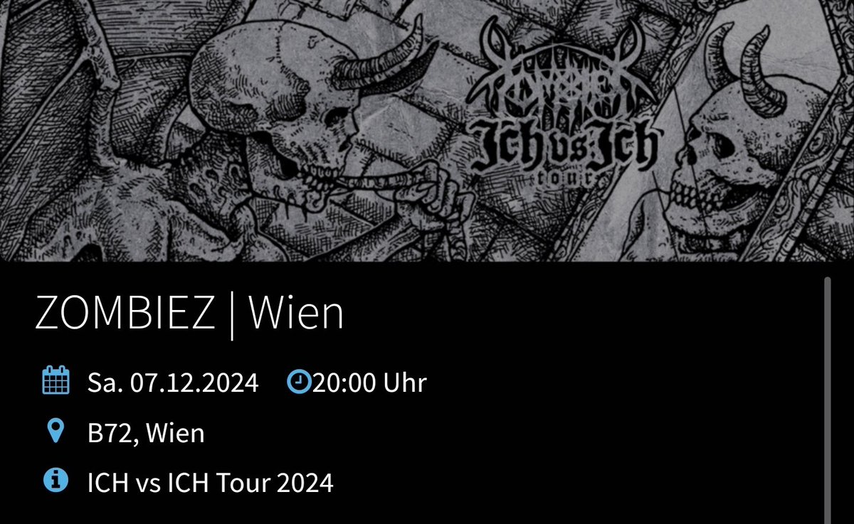 ZombieGiftGreen's tweet photo. Yo Ghulz 🧟♂️
Die @zombiezgang - Ich VS Ich Tour
Macht Heute am 07.12.2024 halt in
Wien, B72
Der Höllenschlund Öffnet um
20:00 Uhr um eure Verdorbenen Seelen zu empfangen 😈
Gönnt euch etwas Schandehaftes 🔥
https://t.co/lquzHZudf3
@Zombiezgang #IchVSIchTour #Wien #Ghulz https://t.co/zyJj2JI6mw