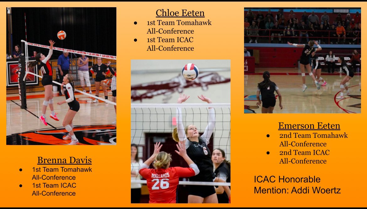 Congratulations to our IB volleyball players on All conference for ICAC and Tomahawk conferences!